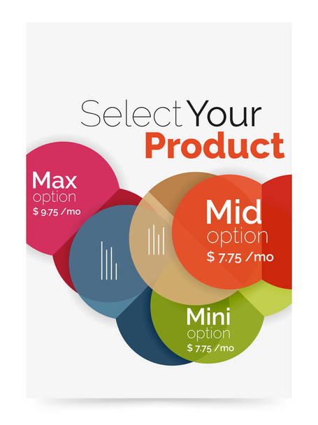 Бизнес-макет - выберите свой продукт с примерами опций
 - Вектор,изображение