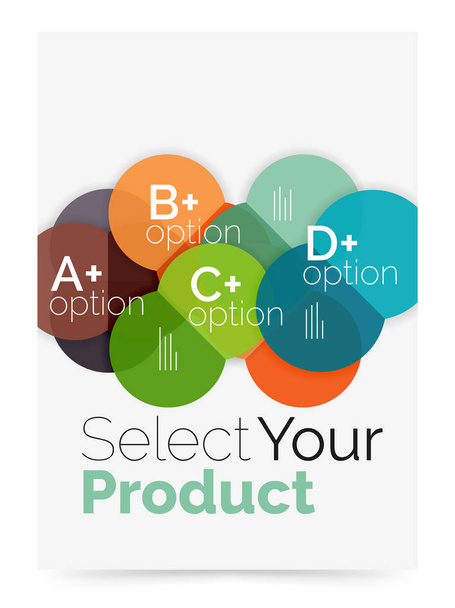 Diseño del folleto de portada de negocio con diagrama de opción seleccionada
 - Vector, imagen