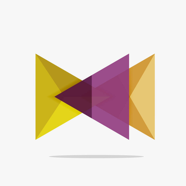 Plantilla de negocio de diseño de triángulo en blanco
 - Vector, imagen