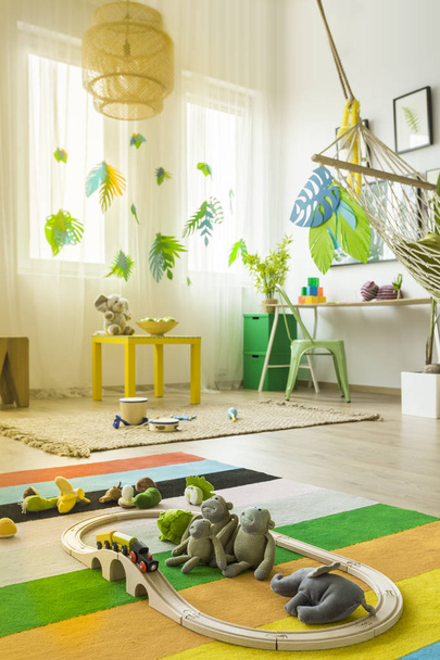Colorful child room with rug - Foto, imagen