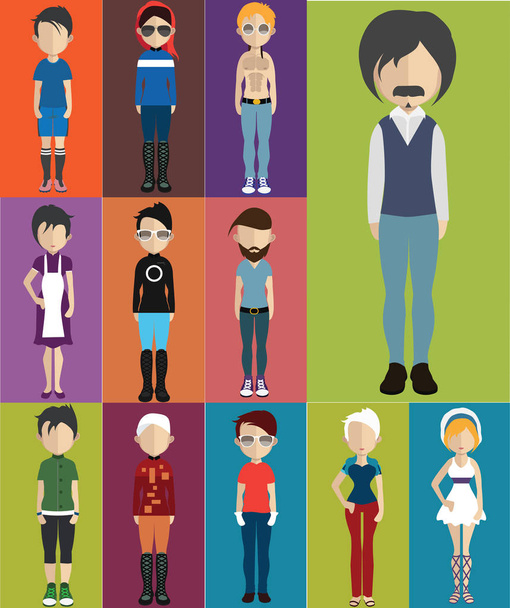 différents avatars masculins et féminins
 - Vecteur, image