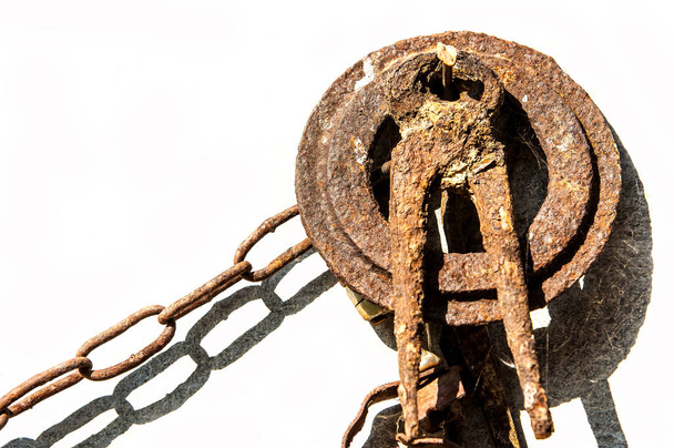 texture of rusty pieces of iron. Old hardware - 写真・画像