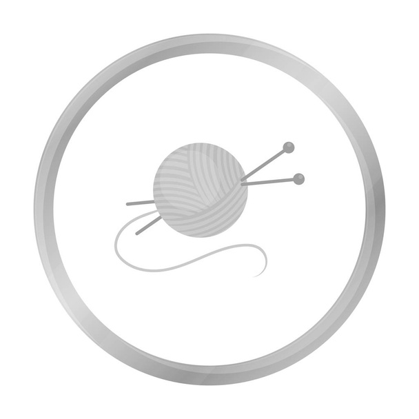 Yarn and needles icon of vector illustration for web and mobile - Vector, afbeelding