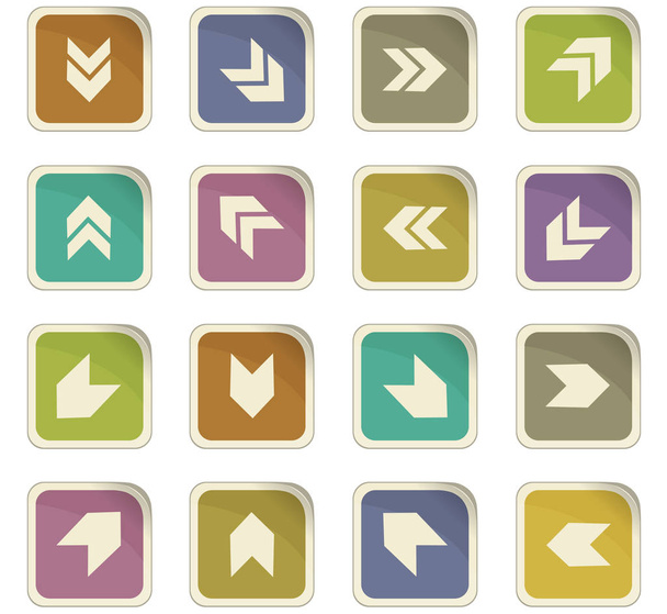 Flechas iconos conjunto
 - Vector, imagen