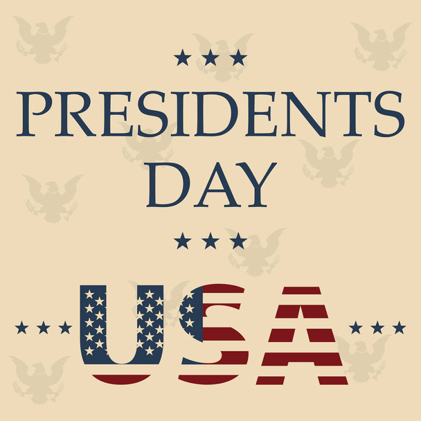 大統領の日。アメリカの地図。自由の女神像 - ベクター画像