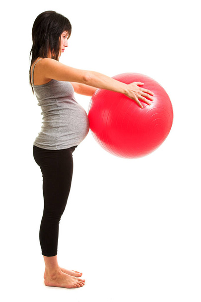 pregnant woman doing exercises  - Foto, imagen