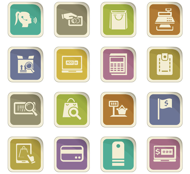 E-commerce icons set - Vector, afbeelding