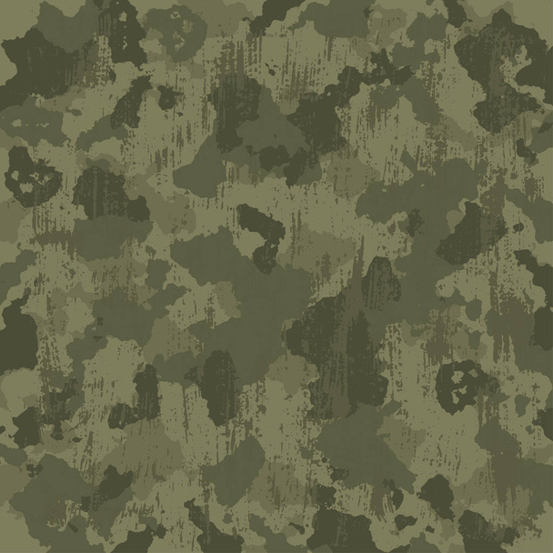 vector military camouflage pattern in green colors - Vector, Image