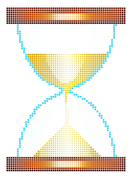 Halftone sandglass icon - Vecteur, image