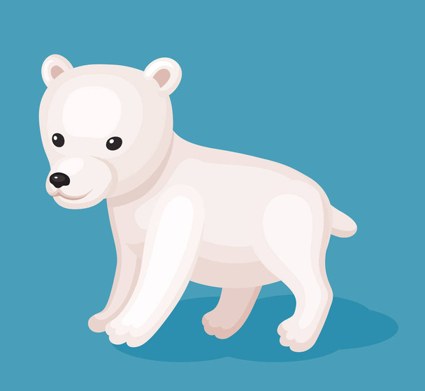 Baby white bear - Διάνυσμα, εικόνα