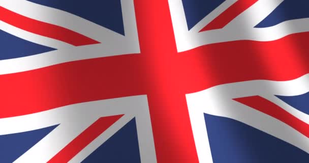 Vlajka Velká Británie pohybující se vítr - Záběry, video