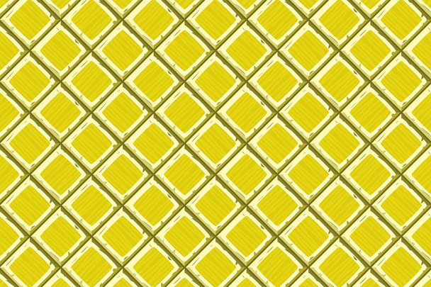Ručně kreslené utopit žluté staré diagonální hladké dlaždice textury. Vektorové ilustrace - Vektor, obrázek
