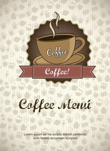 Koffiemenu - Vector, afbeelding