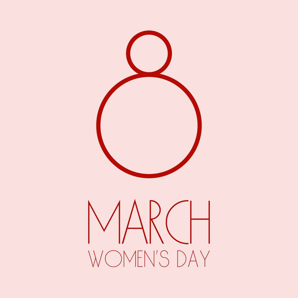 8. März Grußkarte zum Frauentag - Vektor, Bild
