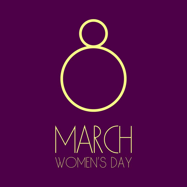 March 8 Womens Day greeting card - Vector, Image