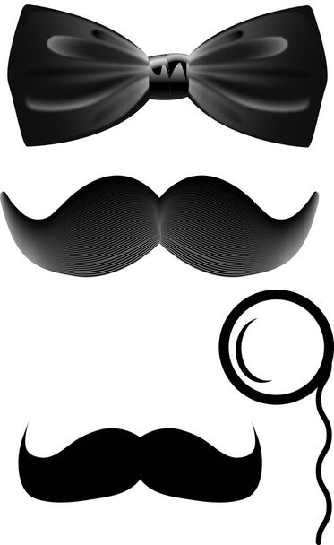moustache et monical sur blanc
 - Photo, image