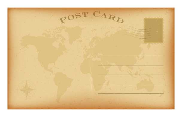 Vector postal vieja. Papel grunge fondo vintage
 - Vector, imagen