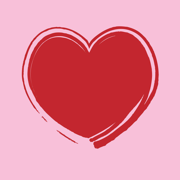 A heart. Valentine's Day. Vector illustration. - Vector, Image