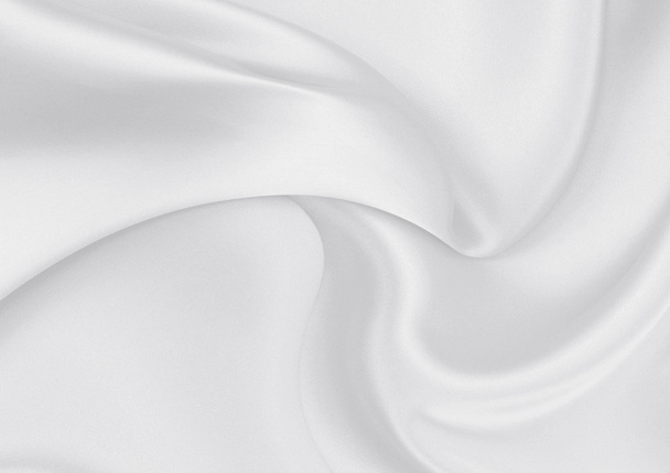 滑らかなエレガントな白い絹 - 写真・画像