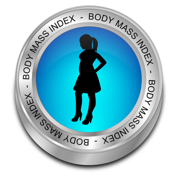 Body Mass Index Button - 3d illustratie - Foto, afbeelding