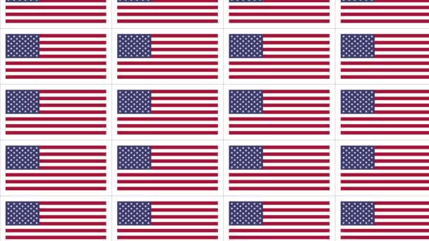 Pocztówki z Flaga narodowa Stanów Zjednoczonych zapętlone - Materiał filmowy, wideo