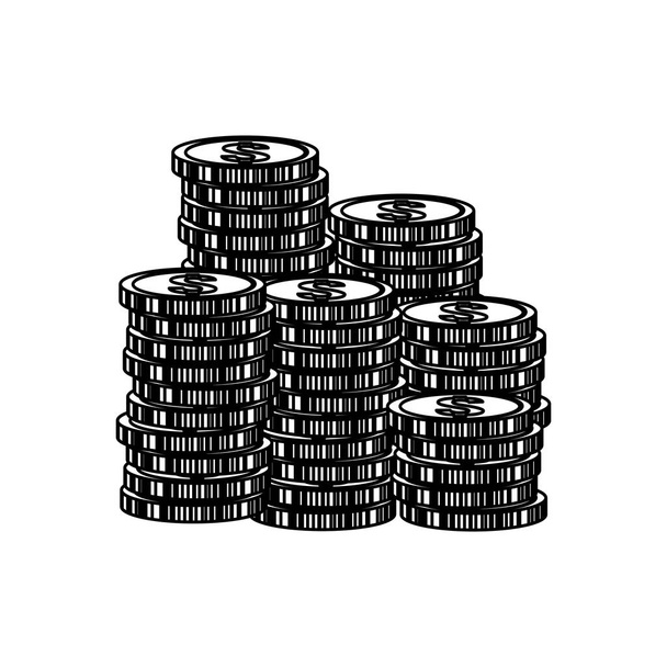 Coins money cash - Vector, Image