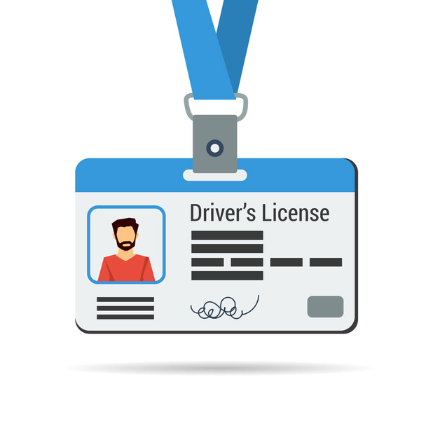 分離されたドライバーのライセンス アイコン - ベクター画像