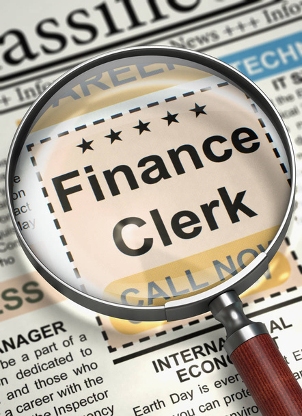 Finance Clerk Wanted. 3D. - Photo, Image