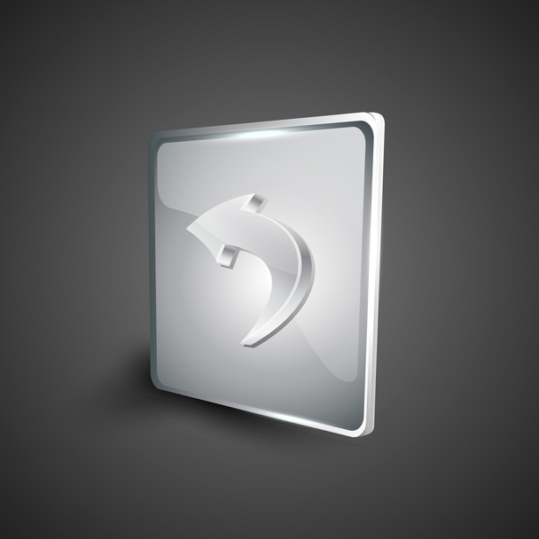 Glossy 3D web 2.0 left arrow symbol icon set. EPS 10. - Vettoriali, immagini