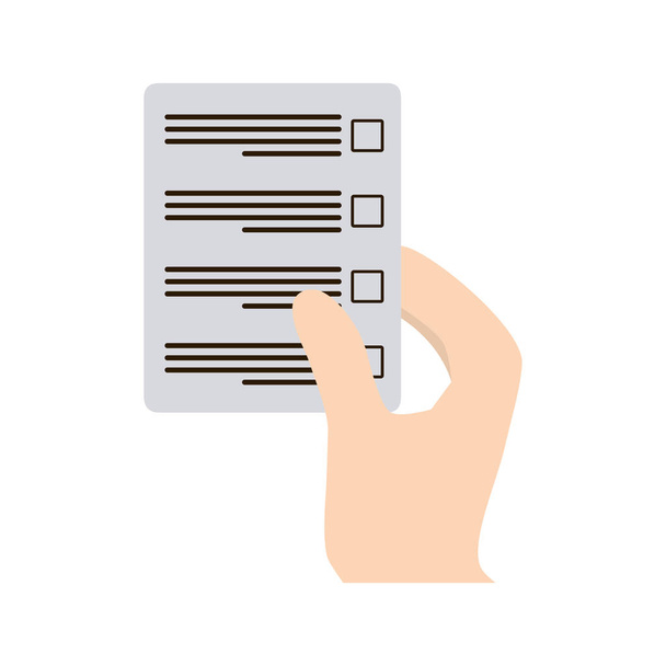 official documents in the hand icon design - Vector, Image