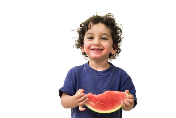 Boy and watermelon - Foto, Bild