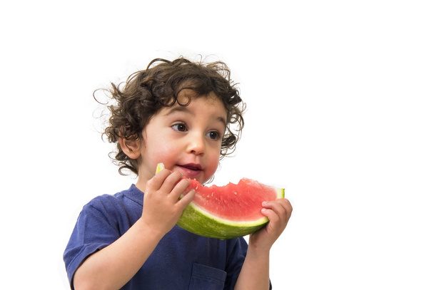 Boy and watermelon - Foto, Bild