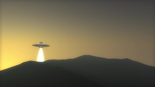Ufo fliegt über die Berge - Filmmaterial, Video