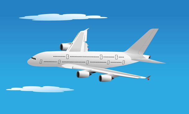 Illustration is a vehicle transport plane or flying aircraft - Vector, Image