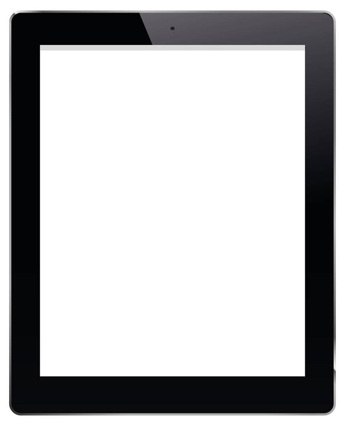 Tablet-PC. schwarz. auf weißem Hintergrund - Vektor, Bild