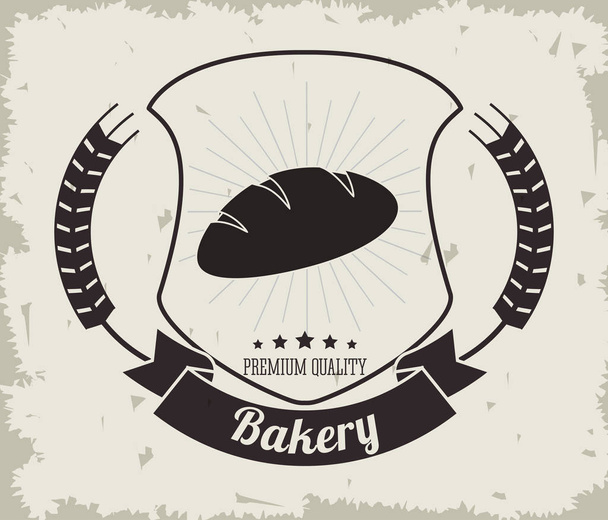 パン屋さんのパン小麦シリアル プレミアム品質ビンテージ背景 - ベクター画像