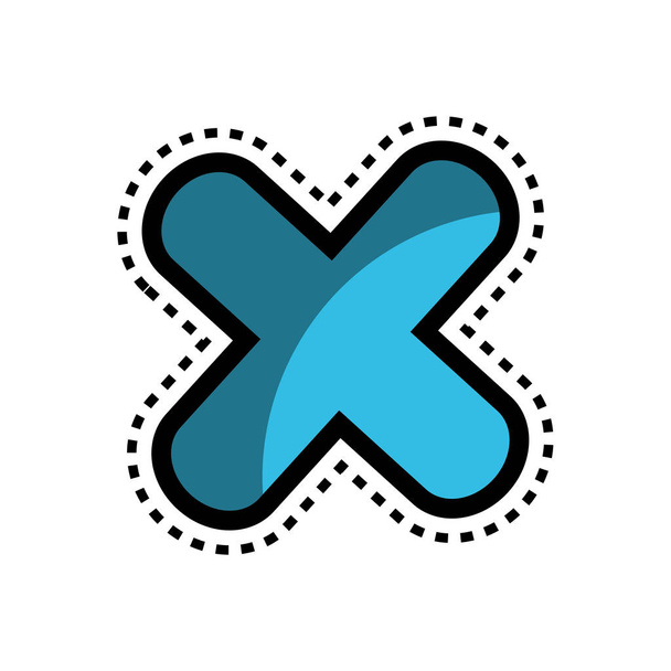 x jel elszigetelt ikon - Vektor, kép