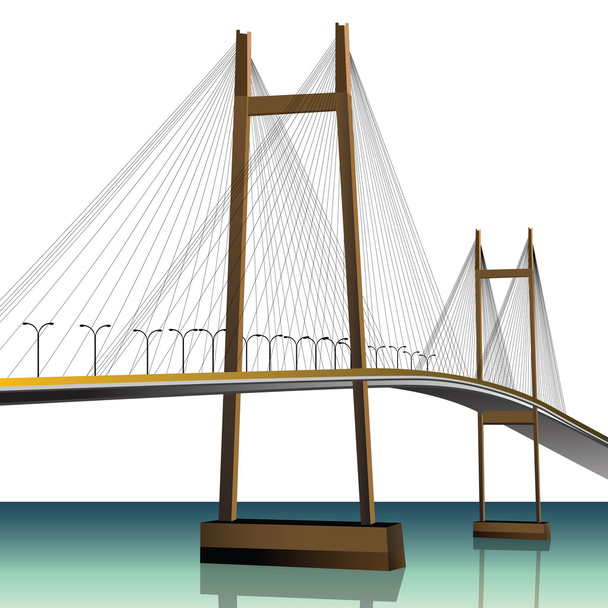 Мост через реку
 - Фото, изображение