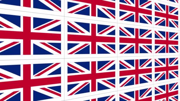Postcards with United Kingdom national flag looped - Footage, Video