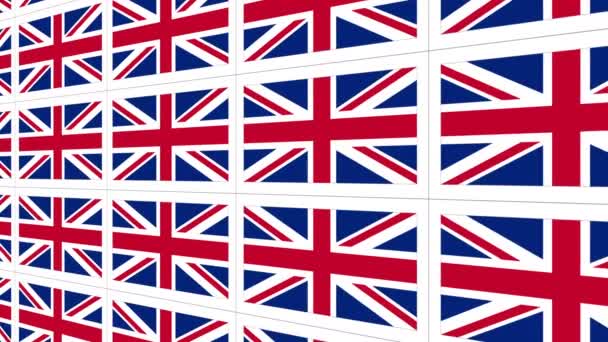 Postcards with United Kingdom national flag looped - Footage, Video