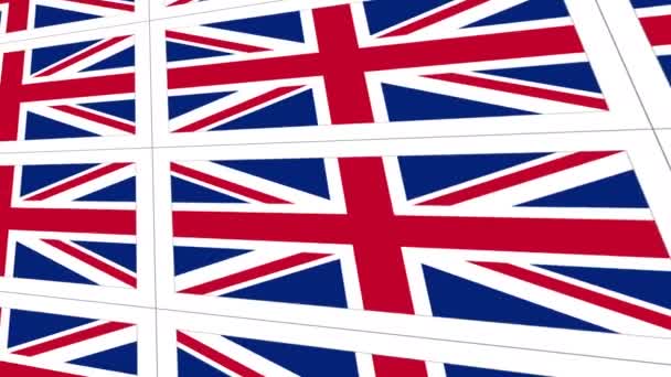 Cartões postais com bandeira nacional do Reino Unido
 - Filmagem, Vídeo