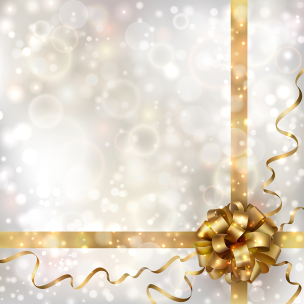 Astratto sfondo di Natale con fiocco d'oro
 - Vettoriali, immagini