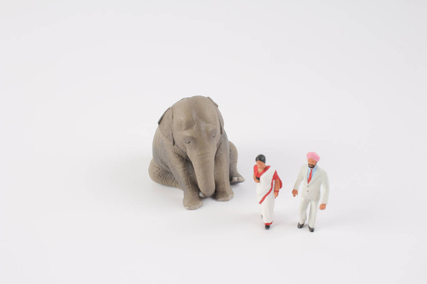 plastic animal toy with figure  - Photo, Image