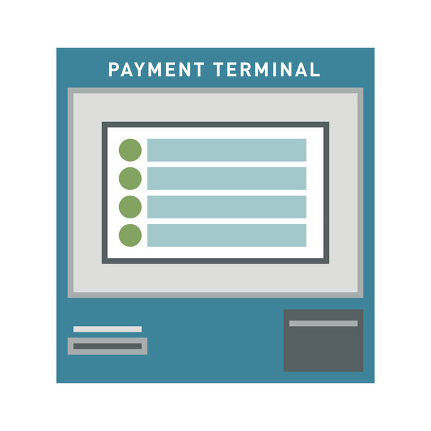 ATM payment terminal vector illustration. - Vector, Imagen