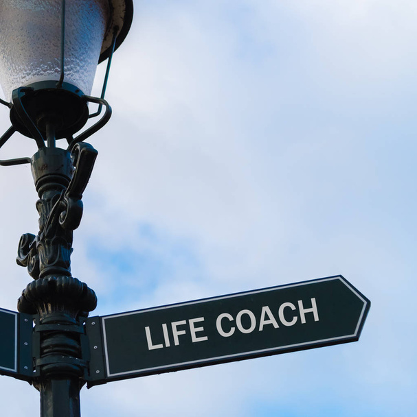 Life Coach κατευθυντική πινακίδα σε guidepost - Φωτογραφία, εικόνα