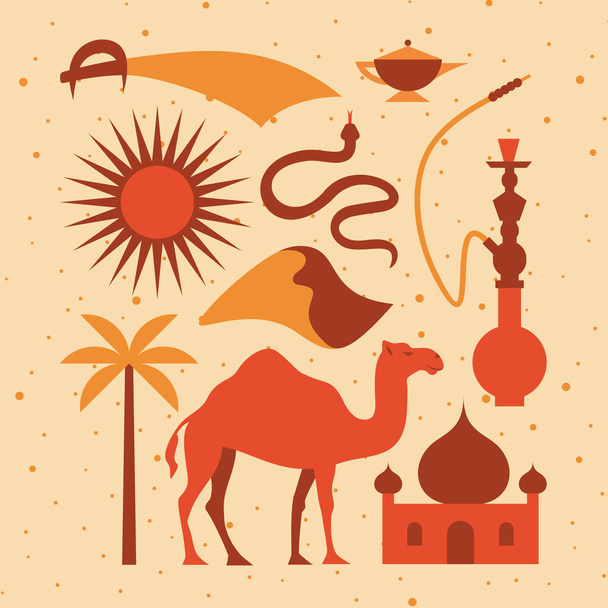 Арабская икона пустыни
 - Вектор,изображение