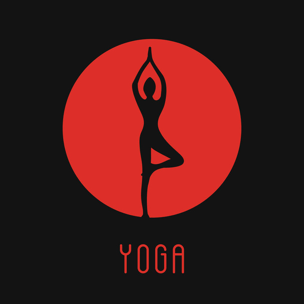 yoga simple banner - Vector, Image