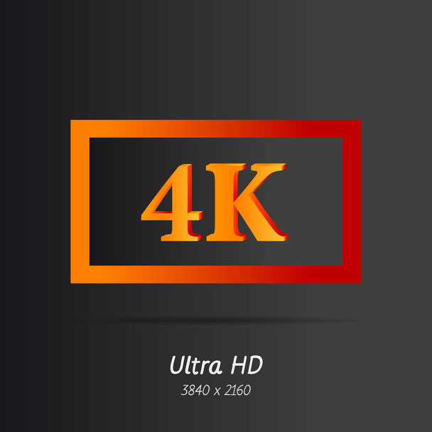 Ultra HD kirjaimet kuvake
 - Vektori, kuva