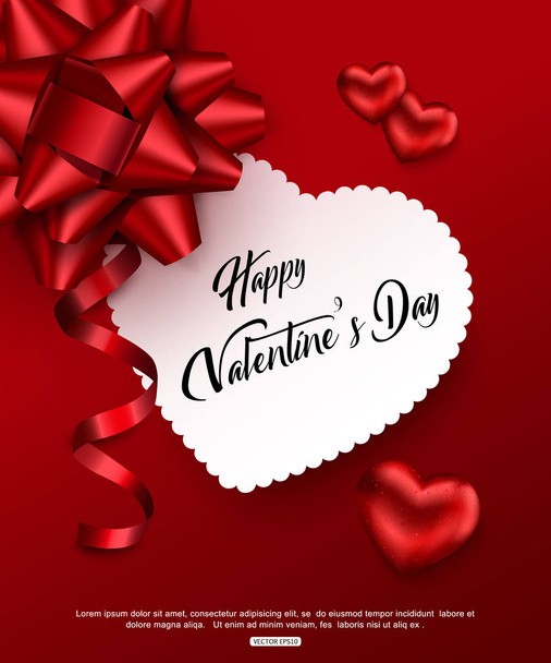 Valentines day greeting card. Vector illustration - Вектор,изображение