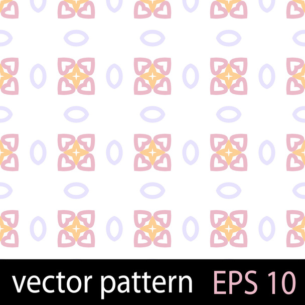 Pink geometric figures seamless pattern scrapbook paper set - Vektör, Görsel